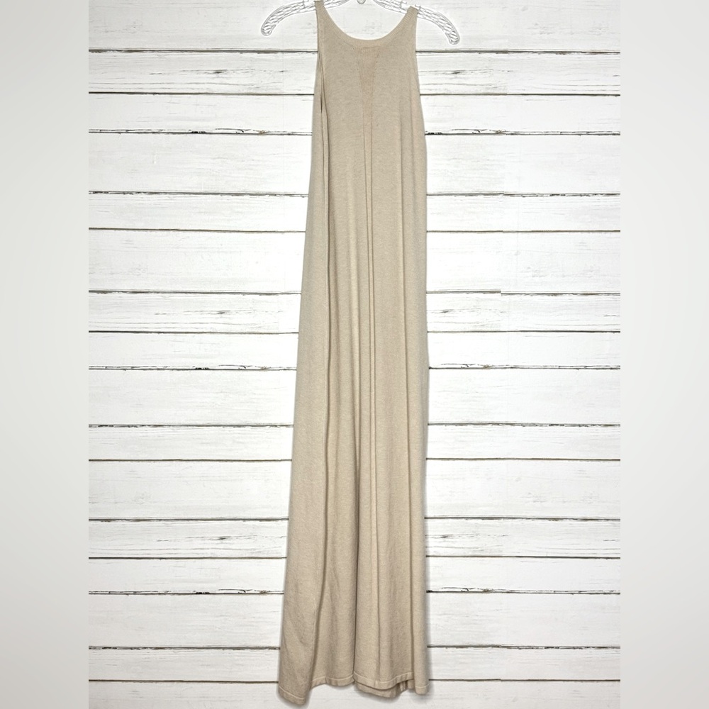 Bluivy Beige Knit Maxi Dress